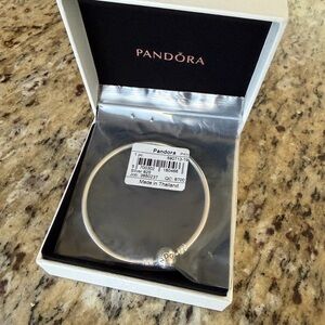 Pandora Silver Bangle Bracelet 8.3inch